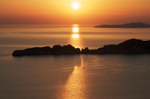 Sonnenuntergang über den Diapontischen Inseln